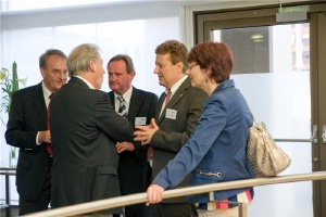 This year as always the NanoConvention offered participants the chance to engage in animated discussion: Paul Gilgen (Empa), Christopf Gerber (University of Basel), Stefan Fahr (Swiss MNT Network), Wolfgang Heckl (LMU Munich), Ingrid Kissling-Naef (CTI; l. to r.).