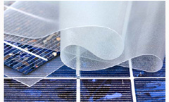 TECTOSIL® is an innovative material from WACKER for encapsulating photo-voltaic modules. The sheet is a silicone-based thermoplastic. Transparent and non-yellowing, this material helps achieve high module efficiency and provides lasting protection of all solar module types. (Photo: Wacker Chemie AG)
