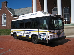This hydrogen fuel cell powered bus is part of the University of Delaware