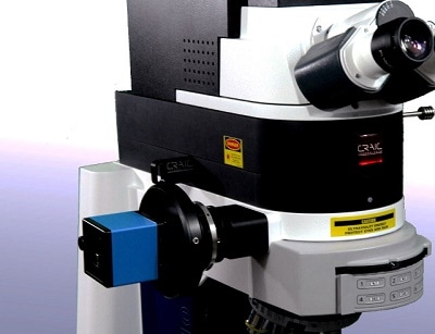 Raman Spectrometer for Microscopic Samples: Use with Your UV-vis-NIR Microspectrometer or Optical Microscope
