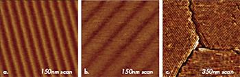 AZoNano - A からナノテクノロジーの Z - グラファイトの C18H38、 C36H74 および C60H122 アルカン層の画像を段階的に行なって下さい。
