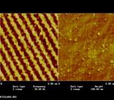 AZoM - Metals, Ceramics, Polymer and Composites - MFM binary image with accompanying AFM topological data.