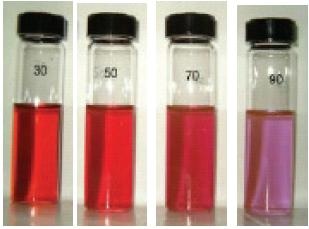 Typical TEM of gold nanoparticles.