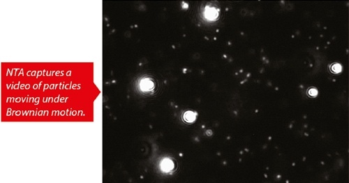 The NTA particle sizing process.
