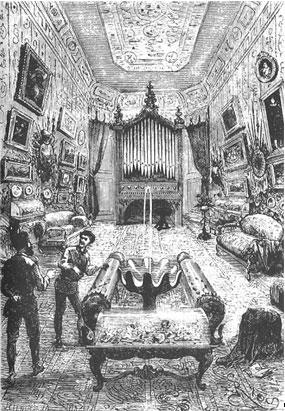 Original illustration of the interior of the Nautilus.