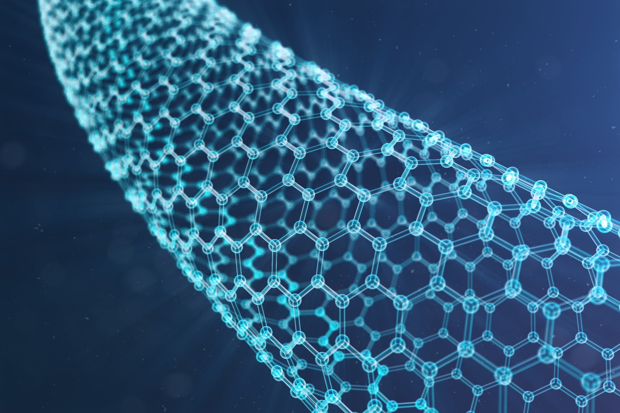 3D Illustration of a carbon nanotube