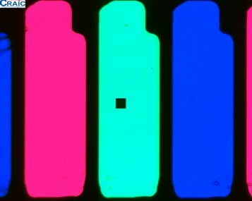 Red blue and green pixels of color mask analyzed.