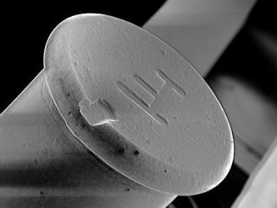 An imprint of the firing pin left on a bullet.