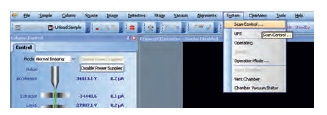 Scan Control command, under the System menu in the ORION PLUS UI.