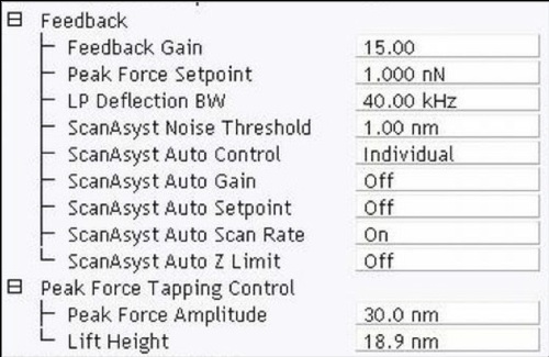 Screen shot of the expanded SA interface. If desired, SA allows flexibility for parameters to be adjusted manually.
