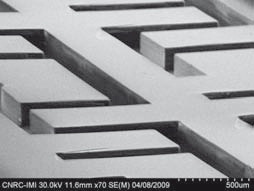 SEM Image of 200 μm hot embossed micro fluidic channels. Source: IMI-CNRC