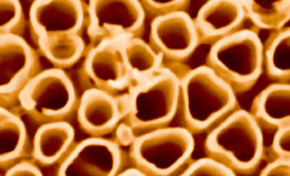 Titanium Dioxide nanotubes can convert water into hydrogen and oxygen using the power of sunlight. Further research will try to optimize the technology so it can compete with established natural gas-based routes for manufacturing hydrogen.