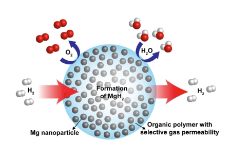 Magnesium nanoparticles in a polymer matrix could contain hydrogen safely and in high density, allowing it to be stored and transported efficiently.
