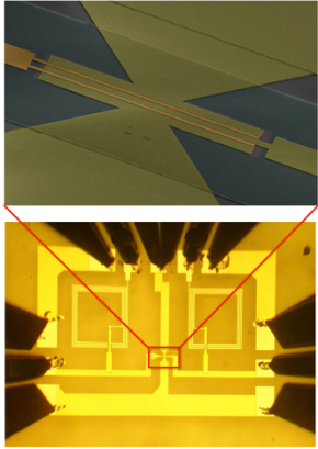 Graphene-based integrated circuit for wireless communications, created by IBM.