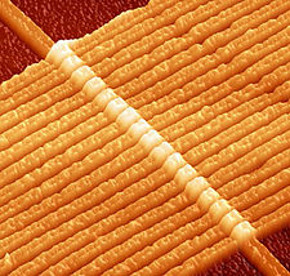In 2008, HP Labs announced the first memristor array fabricated from nanoscale titanium dioxide films.
