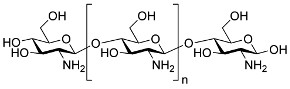 Chemical structure of chitosan.