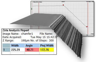 Zeta Instruments offers tools capabale of analyzing Angstrom-scale organic contaminants, all the way up to sidewall chamfer profiles, making them ideal inspection tools for high-density data storage media.