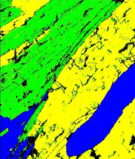 A phase map showing the successful differentiation of biotite and muscovite mica.