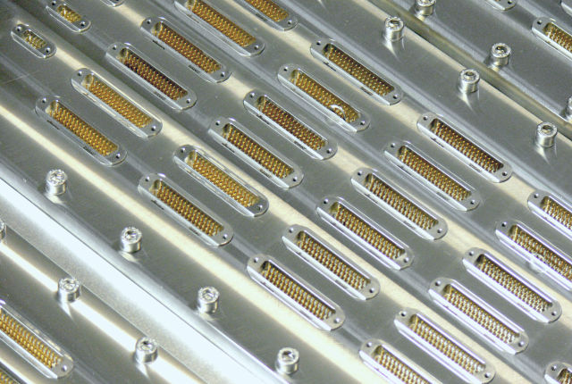 Vacuum plate to house 156 Allectra Sub-D feedthroughs, sent to Diamond Light Source