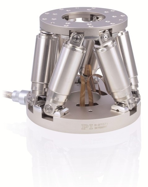 This parallel-kinematic six-axis positioning system is also ideal for fiber alignment.
