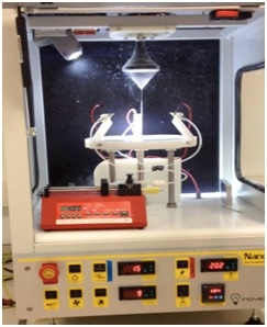 Funnel and nanofiber yarn obtained with PvDF solution