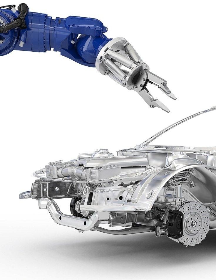 Hexapod six-axis positioning systems are available with load ratings from 2 kg to 2000 kg and travel ranges from just a few to several hundred millimeters, providing precision in the sub-micrometer realm. Applications include alignment of Silicon Photonics components, semiconductor manufacturing, as well as the positioning of entire body parts in automobile production. (Image: PI)