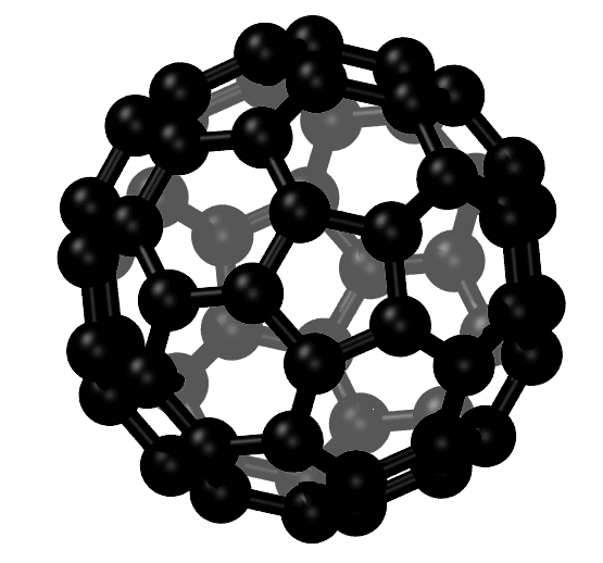 A Graphical Representation of a Carbon Fullerene With 60 Carbon Atoms