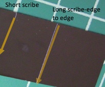Short scribe used for crystalline materials