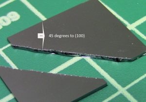 Sample cleaved at 45 degrees