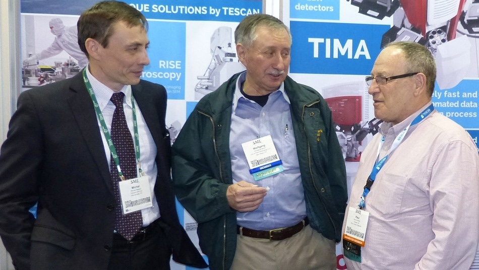 Michal Rabara, President & CEO TESCAN USA, Wolfgang Baum, Managing Director, Ore & Plant Mineralogy LLC, Paul Gottlieb, TESCAN Business Development Manager-TIMA
