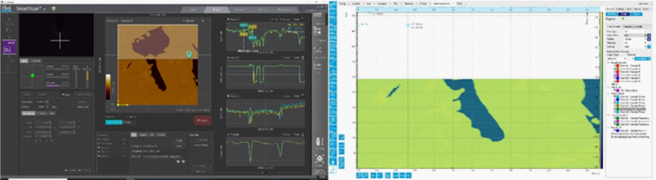Synchronized DFRT-PFM data imaging via the Park Systems SmartScan software and the Zurich Instruments LabOne Software.