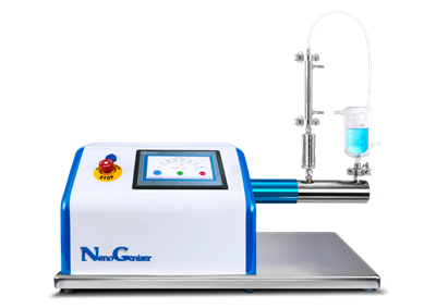 NanoGenizer microfluidic jet high pressure homogenizer.