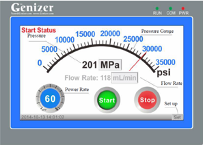 Operation interface of the NanoGenizer.