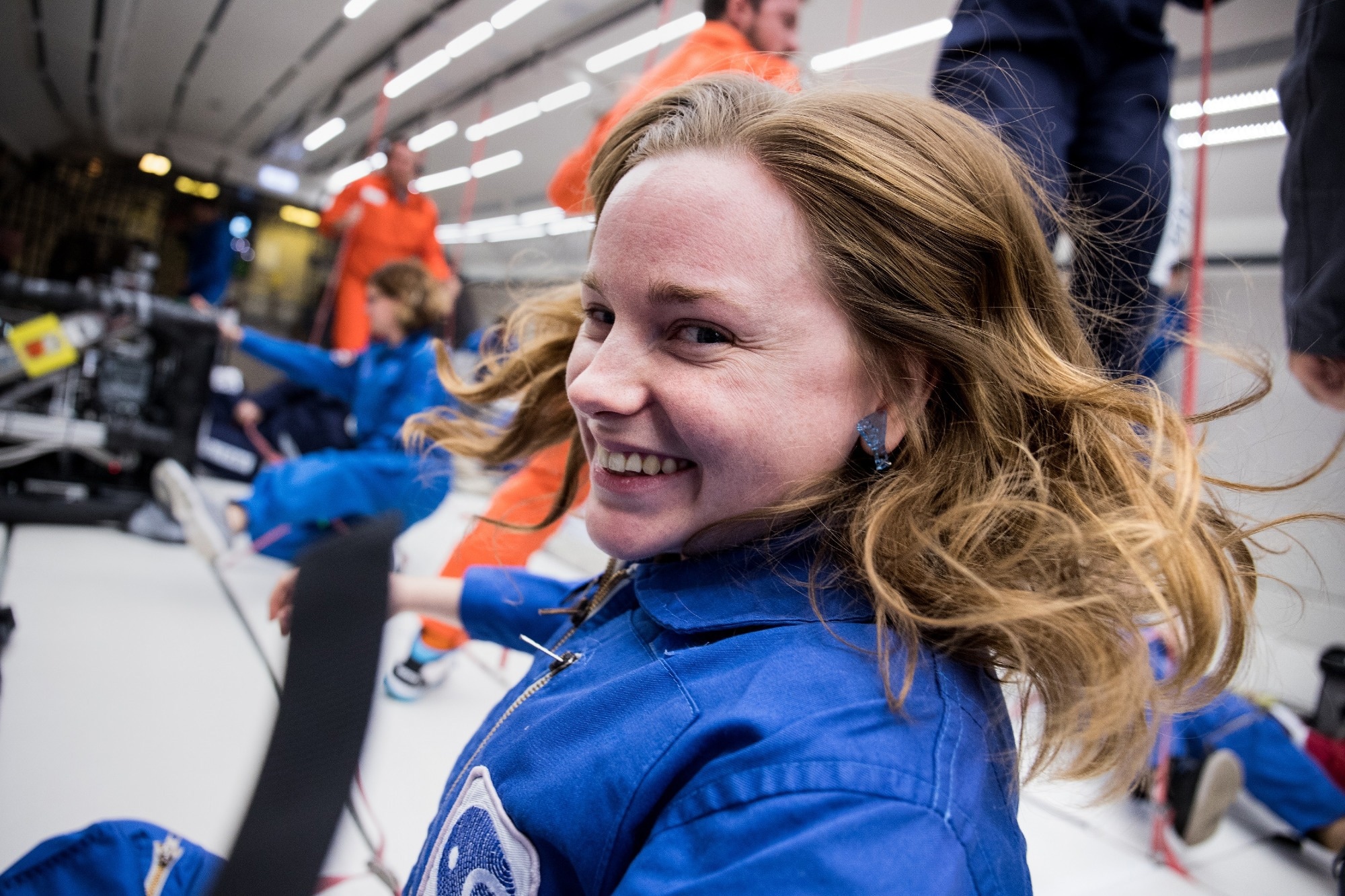 Dr. Meganne Christian experiences a parabolic flight