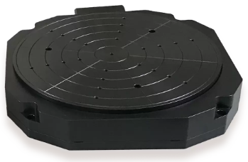 For larger rotation angles, a low-profile rotary table, such as the A-634, or a custom design, can be added on the A-322 cross axis