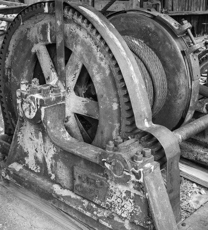 Mine cart hoist from the past