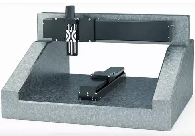 Split-bridge XY+Z motion system