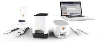 Various Lumos Diagnostic reader formats for lateral flow diagnostics