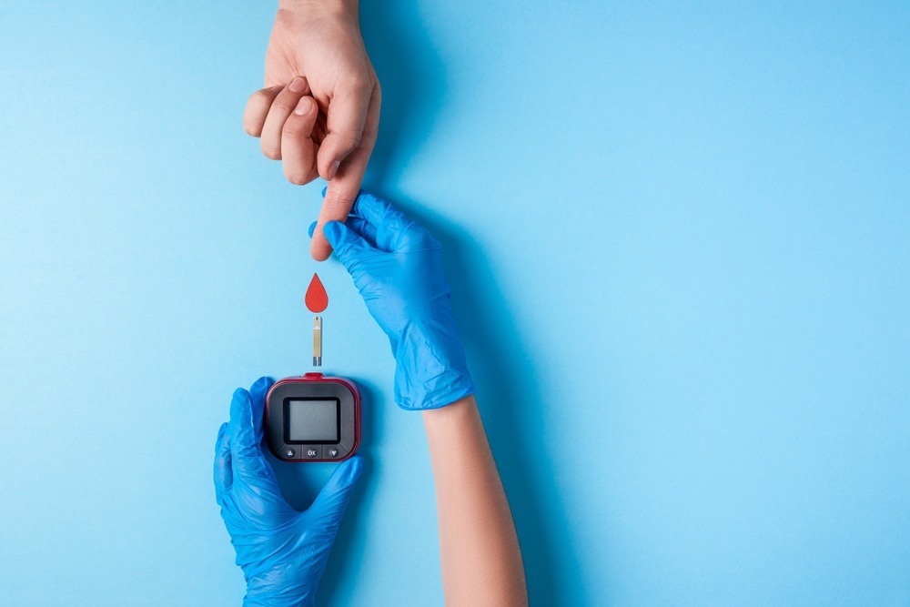 Nurse making a blood test. . Man