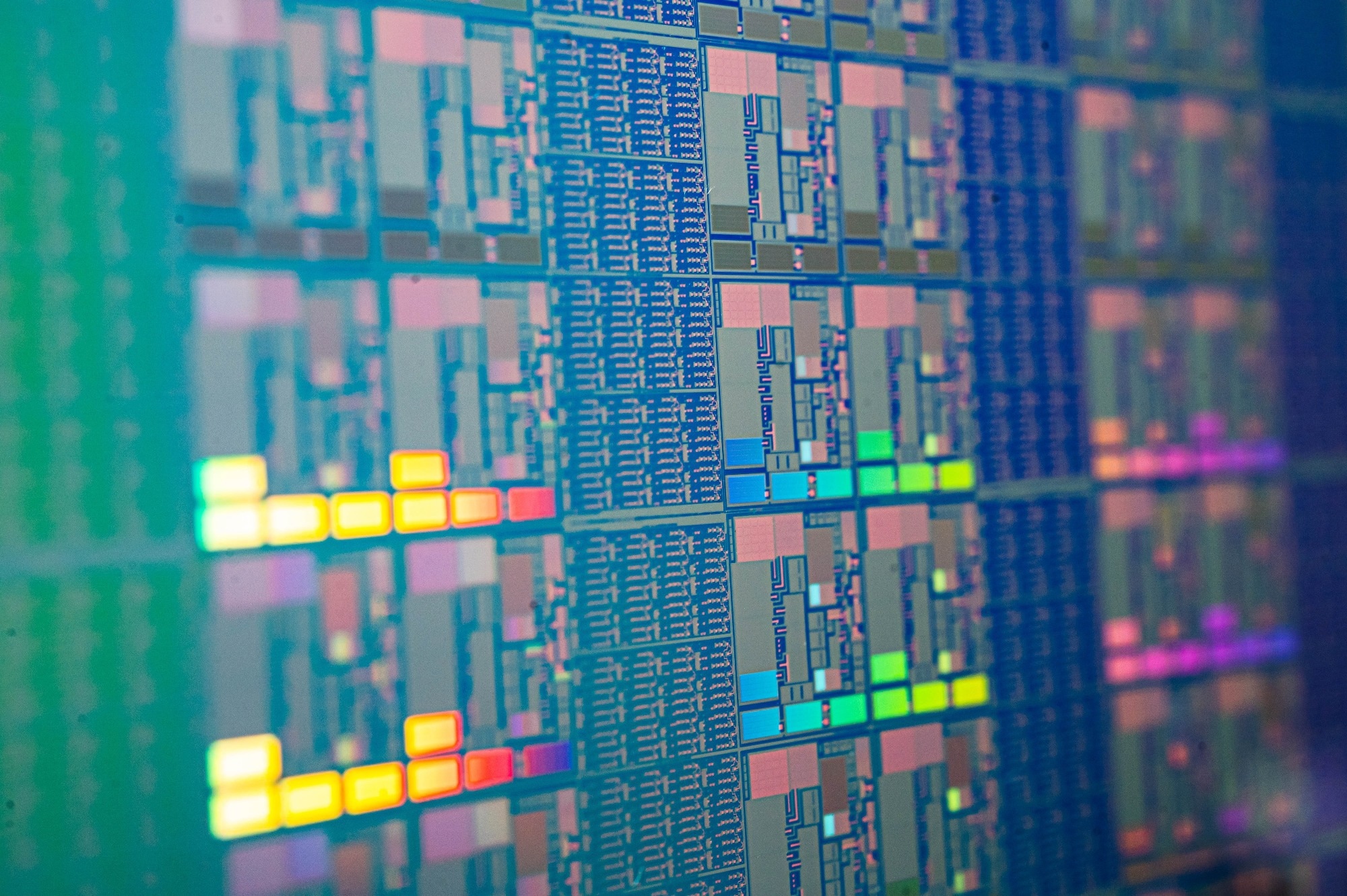 Silicon wafer for manufacturing semiconductor of integrated circuit.