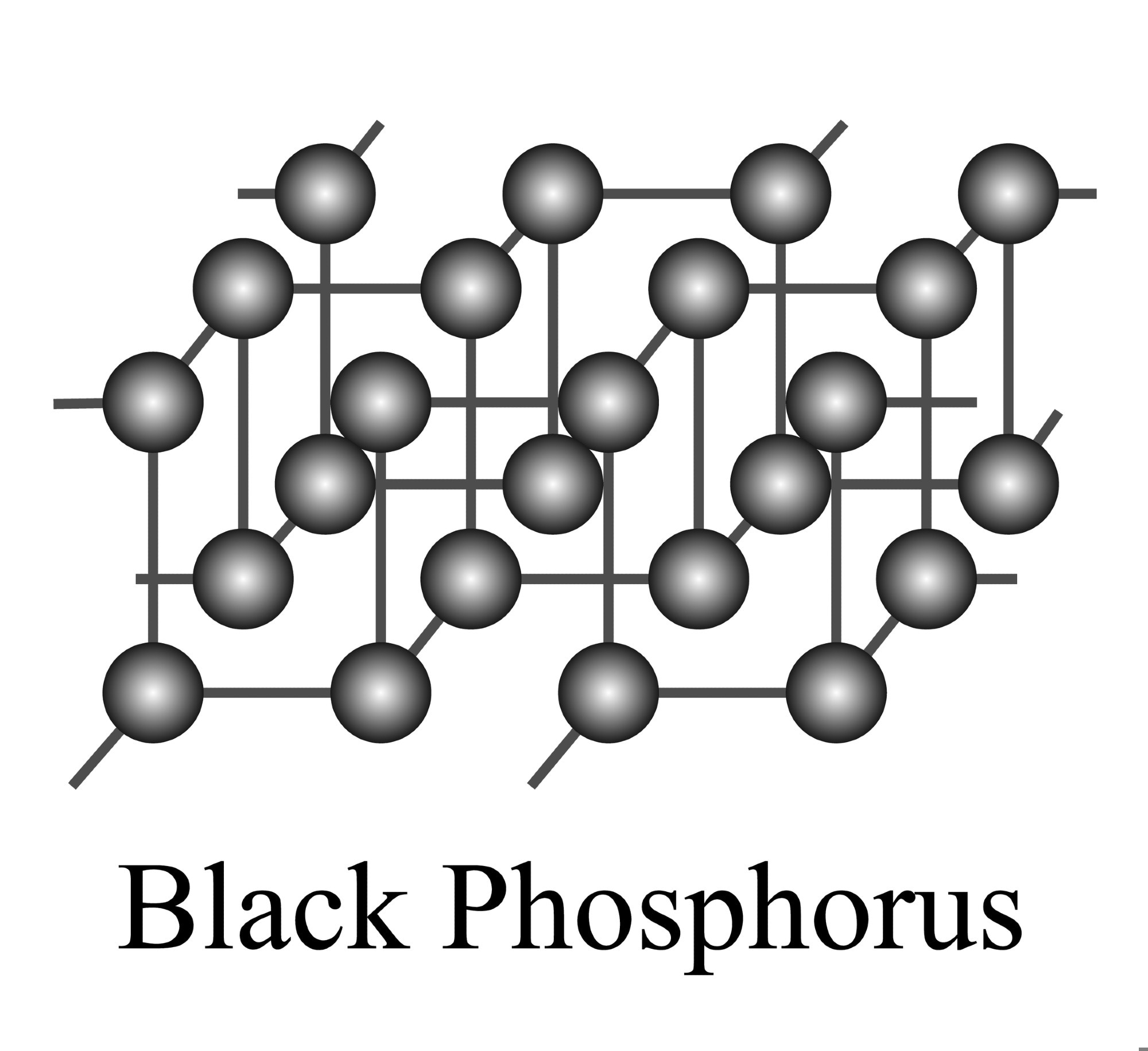 Illustration of black phosphorus.