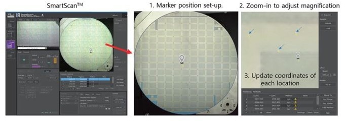 Macro optics for full 200 mm sample view