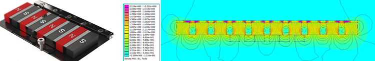 Halbach Array Motor Concept and B-Field Simulation using Finite Element Analysis.