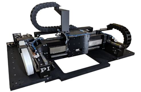 Custom, low-profile gantry with aluminum base