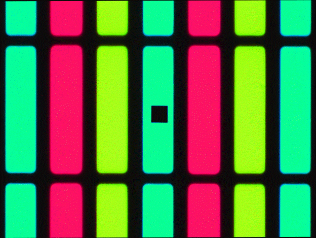 When imaging a sample with a microspectrophotometer, the black square in the center of the image is actually the entrance aperture of the spectrophotometer. The user simply moves the sample stage so the black square is superimposed over the area to be measured