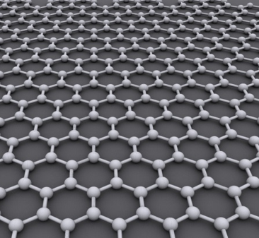 Schematic representation of a single graphene layer, a hexagonal lattice of sp2-bonded carbon atoms