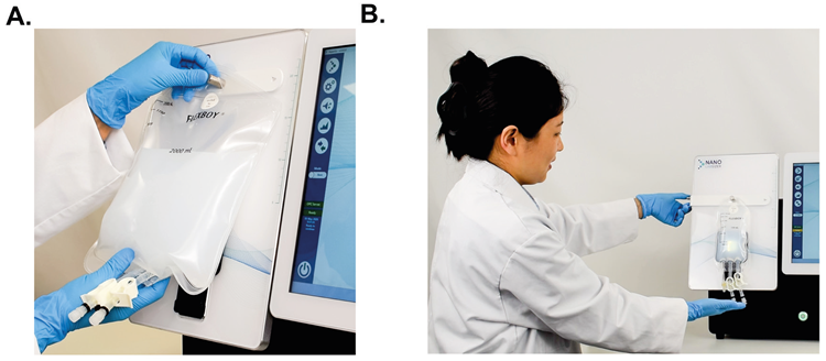 The NanoLabSizer and measurements inside large and odd-sized sterile bags