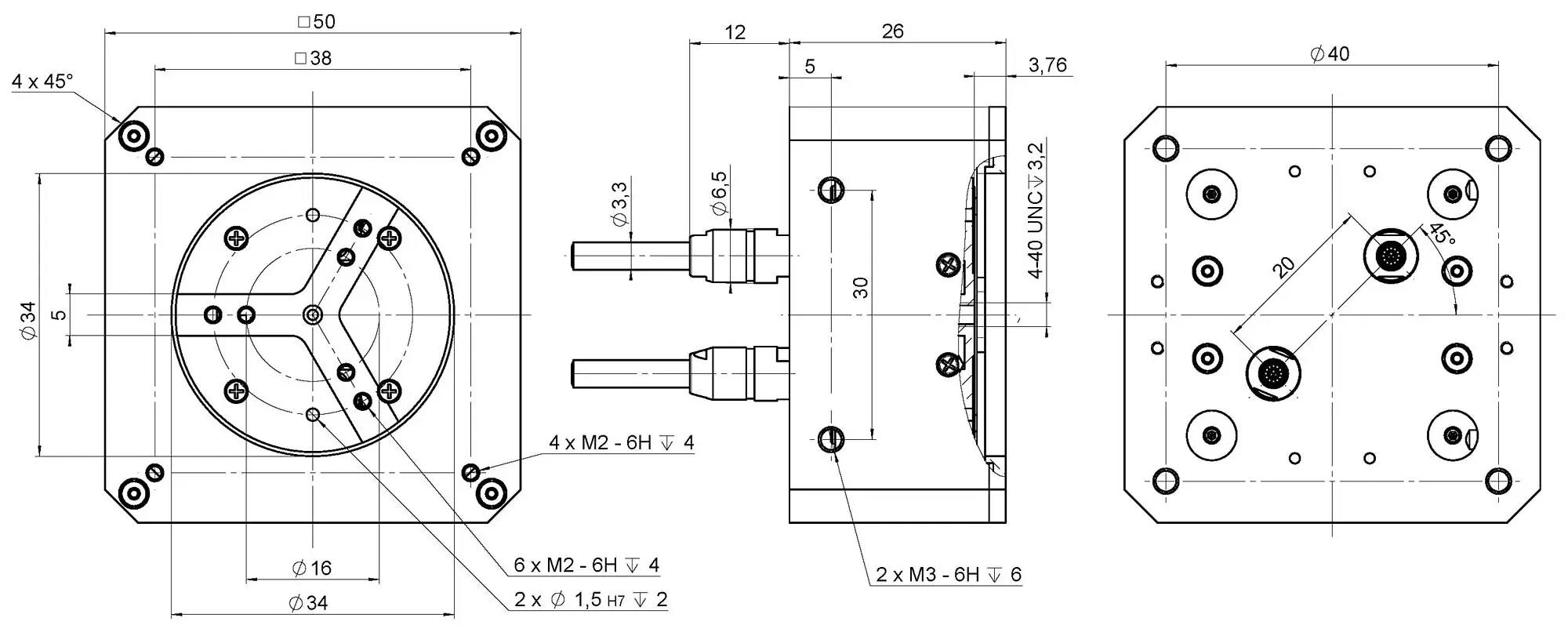 V-931.01, dimensions in mm.