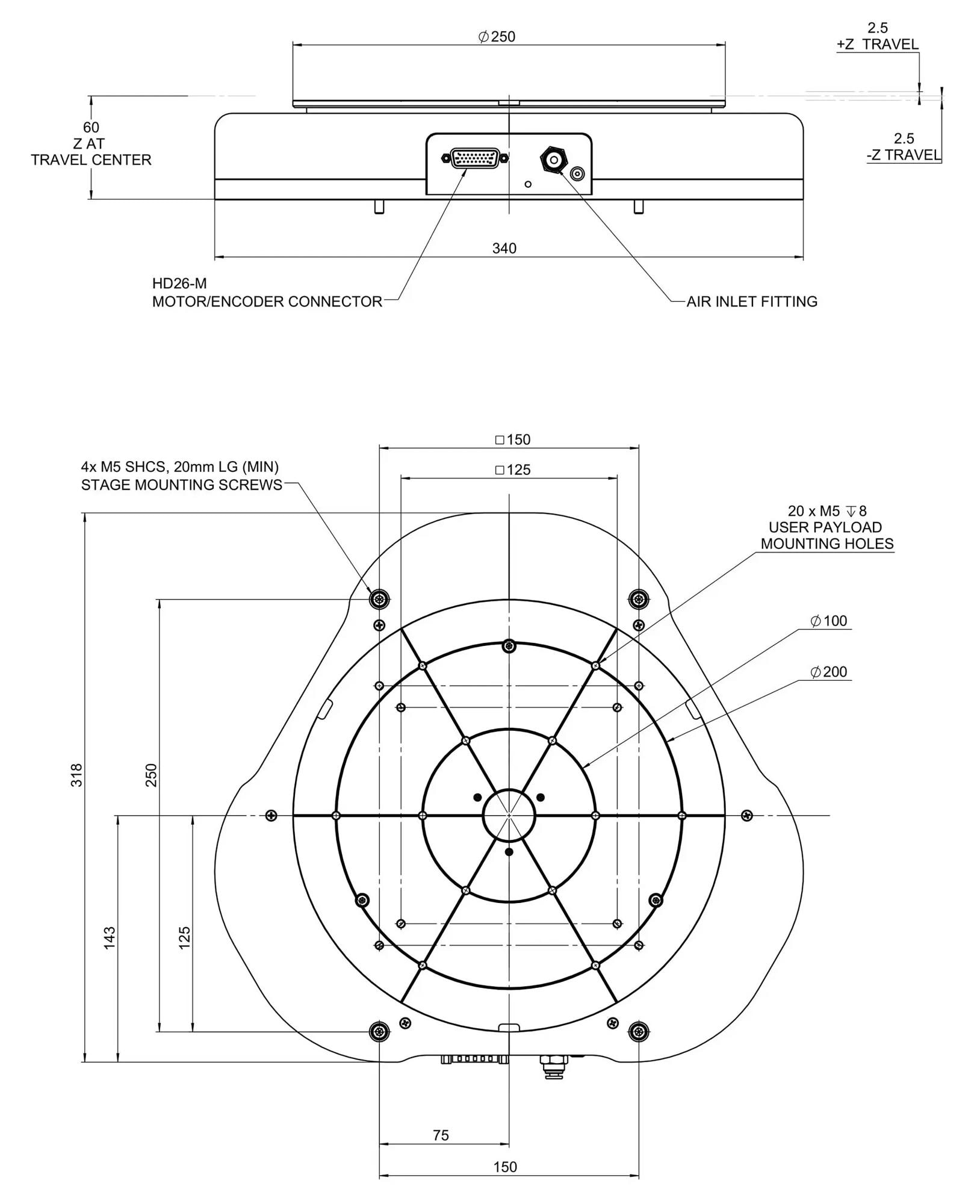 A-523.25005B3, dimensions in mm.