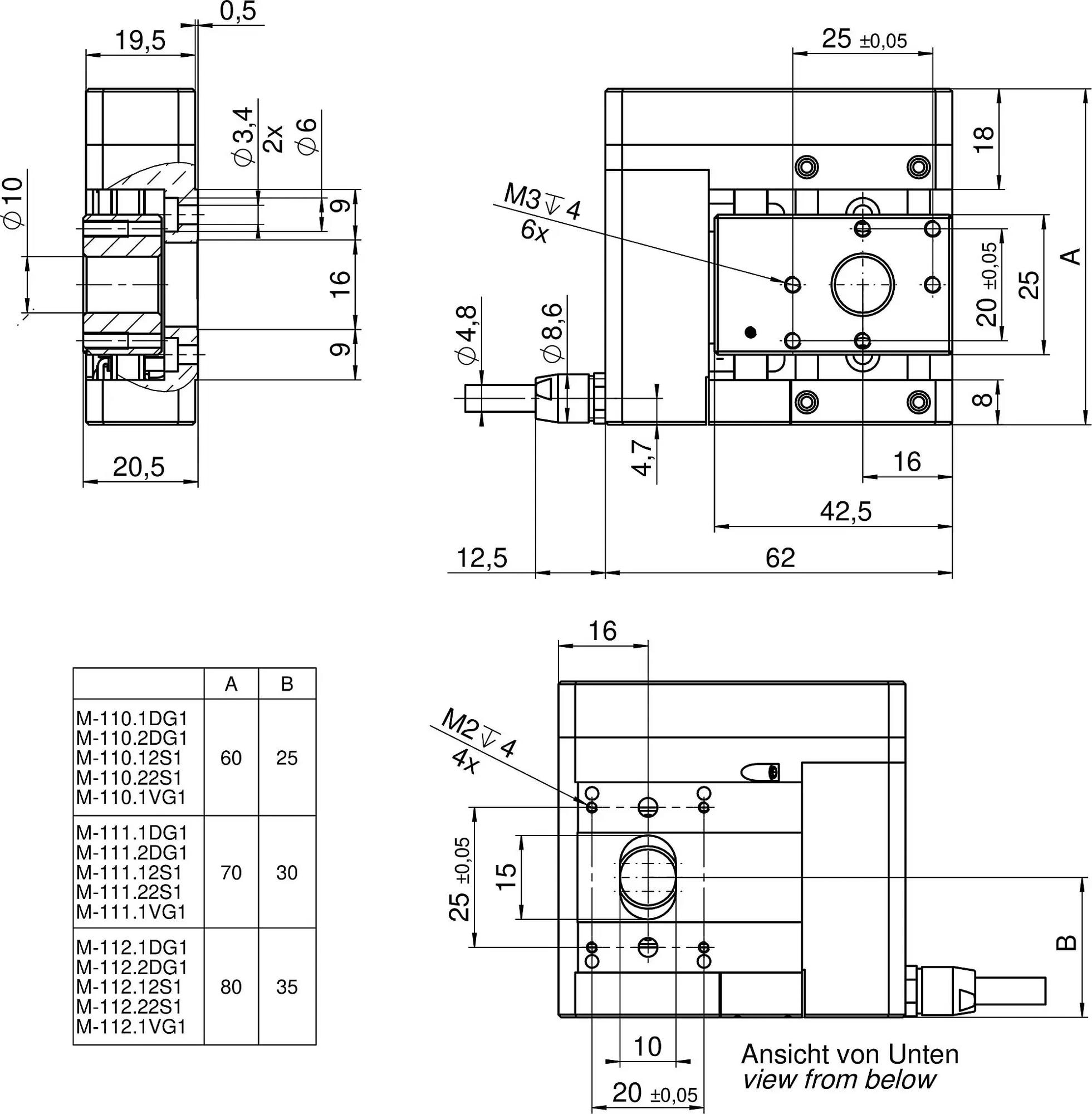 M-11x.xxx1, dimensions in mm.